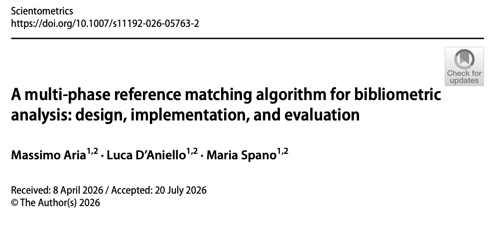 A multi-phase reference matching algorithm paper in Scientometrics